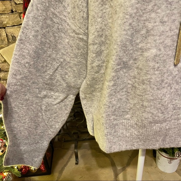 NWT Wool City Gray Drop Shoulder Balloon Sleeve Sweater Size XL - Picture 6 of 8